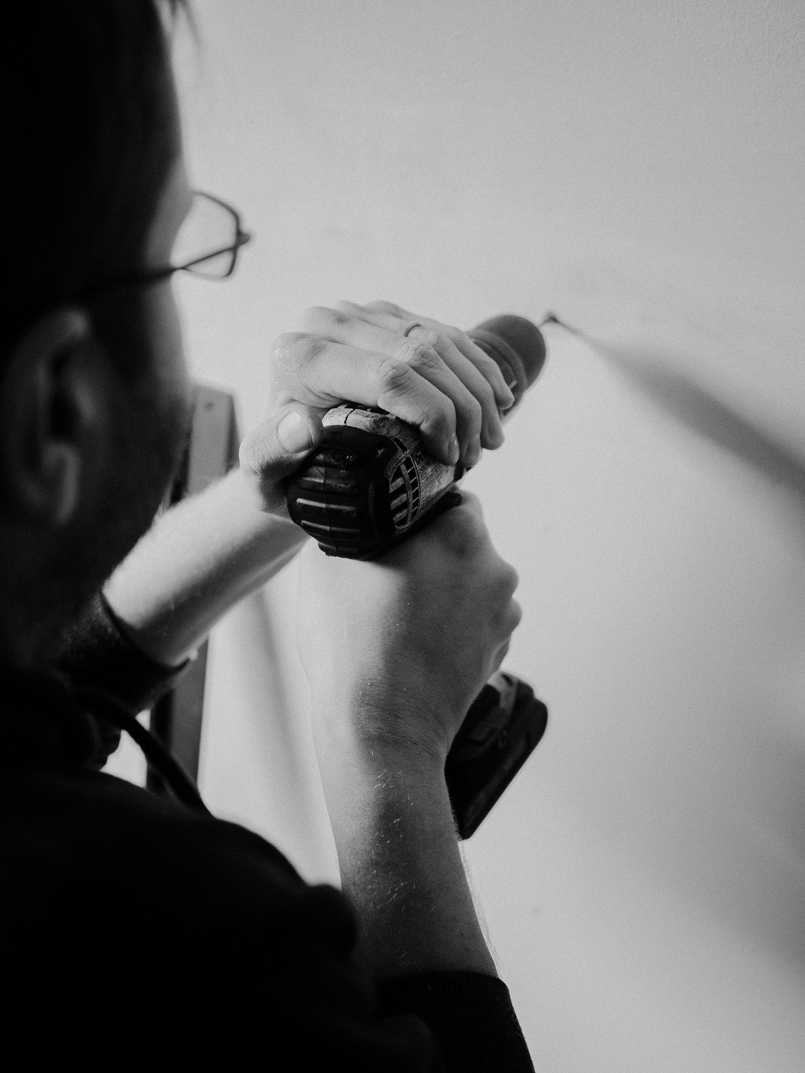 Using a drill for a household fitting